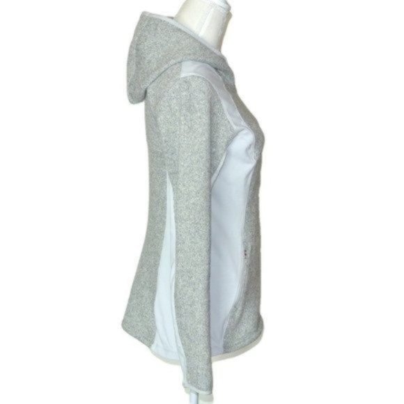 Athleta‎ Gray Knit Hooded Jacket S - Picture 5 of 7